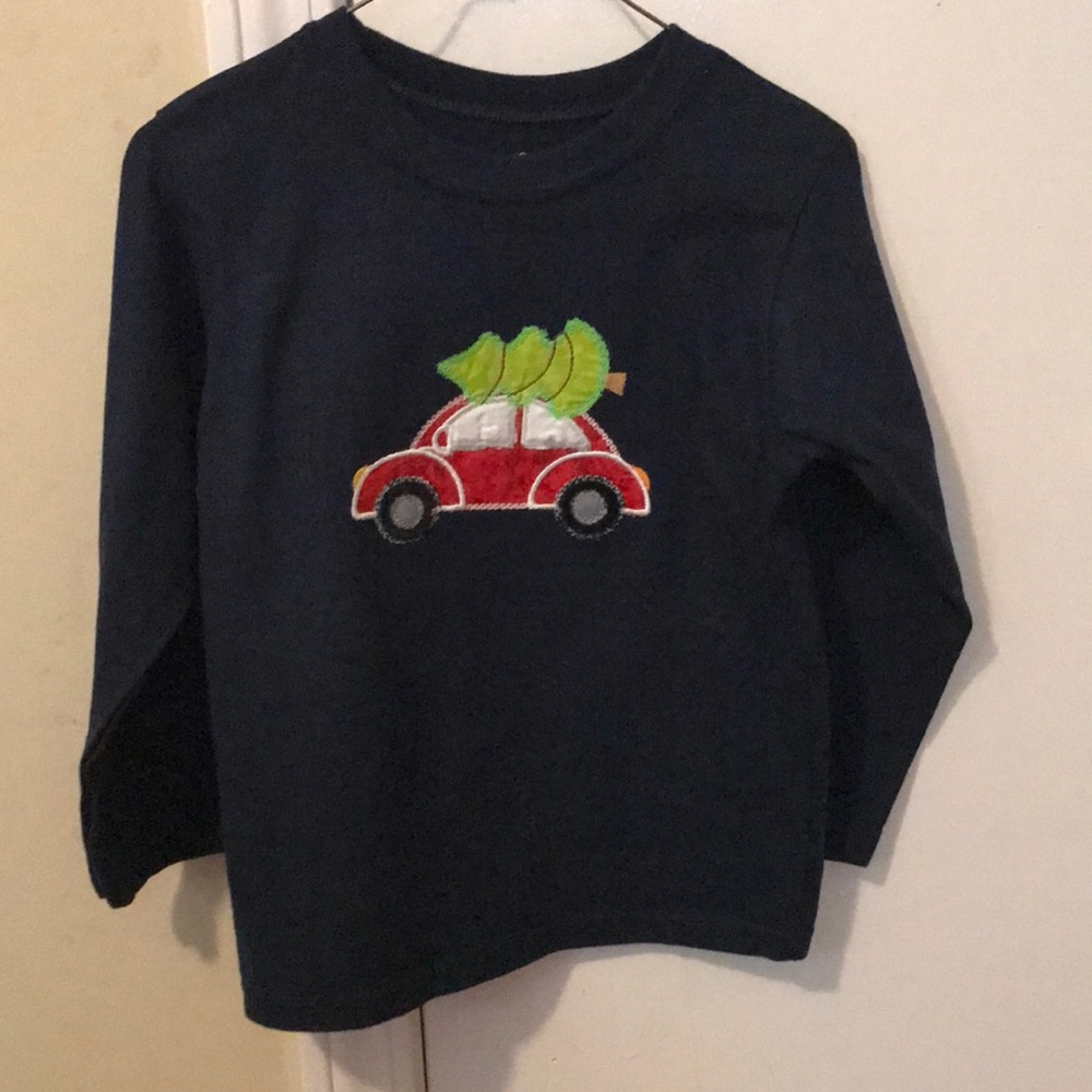 Boys navy long sleeve shirt